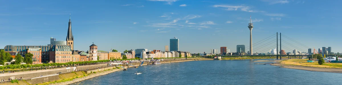 View of Düsseldorf — a great destination for hotels with sauna