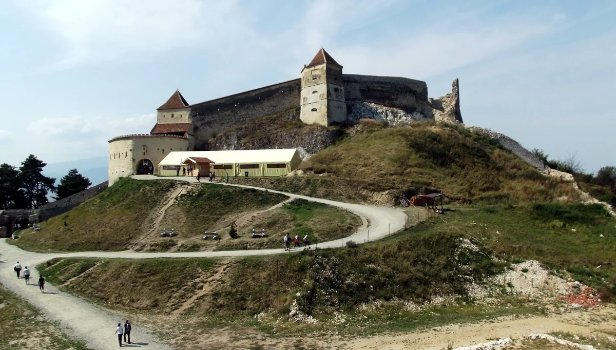 View of Râşnov — a great destination for hotels with sauna