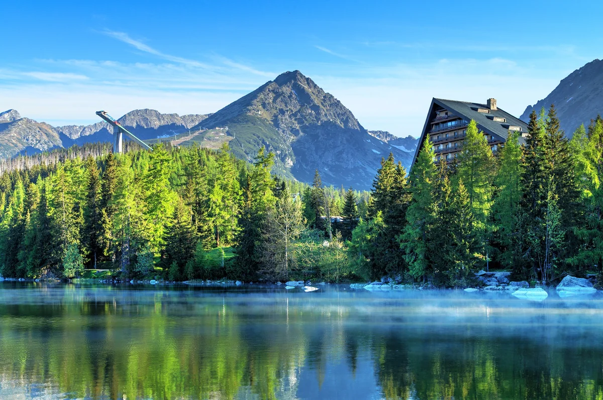 View of Štrbské Pleso — a great destination for hotels with sauna