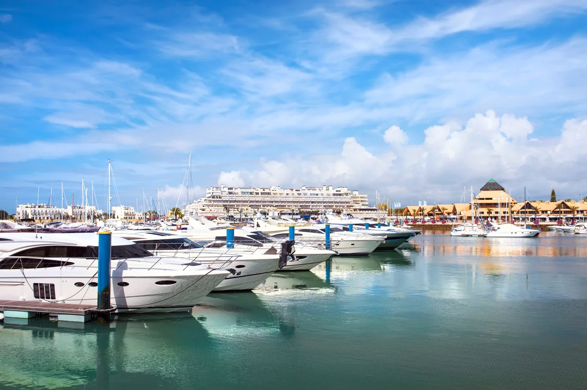View of Vilamoura — a great destination for hotels with sauna